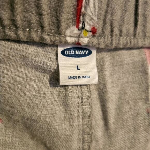 Woman's flannel pajama pj pants with Santa heads Size Lg - Picture 4 of 5